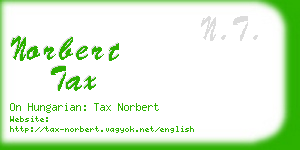 norbert tax business card